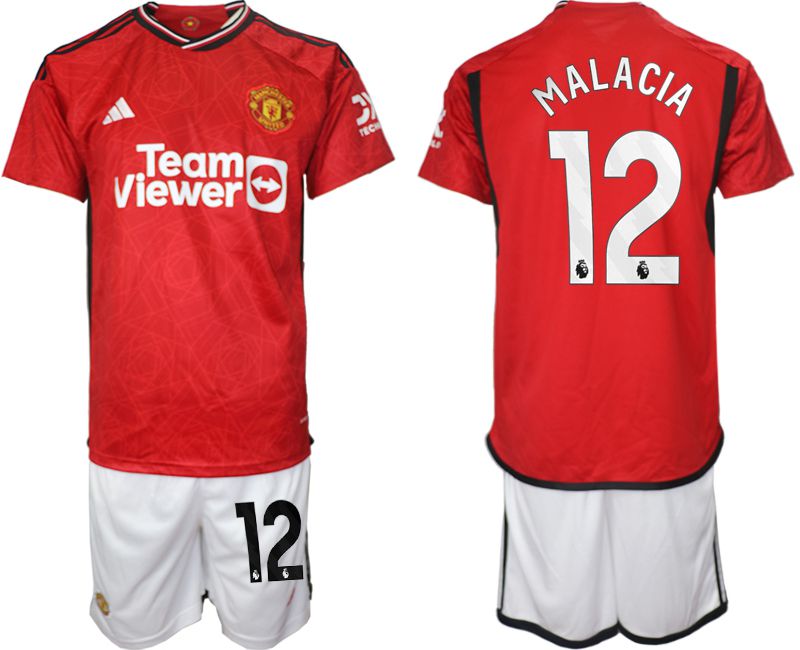 Men 2023-2024 Club Manchester United home red 12 Soccer Jersey
